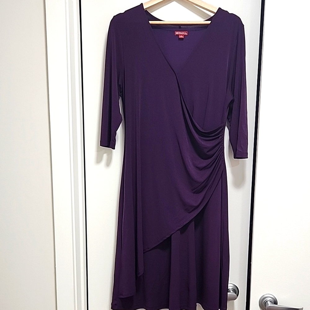 Merona Purple Ruched Women's Dress